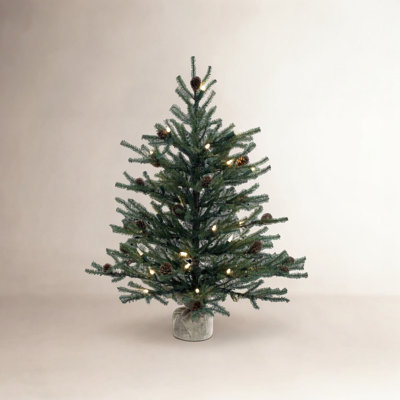 Julieta Carmel 3' Pre-Lit Pine Christmas Tree