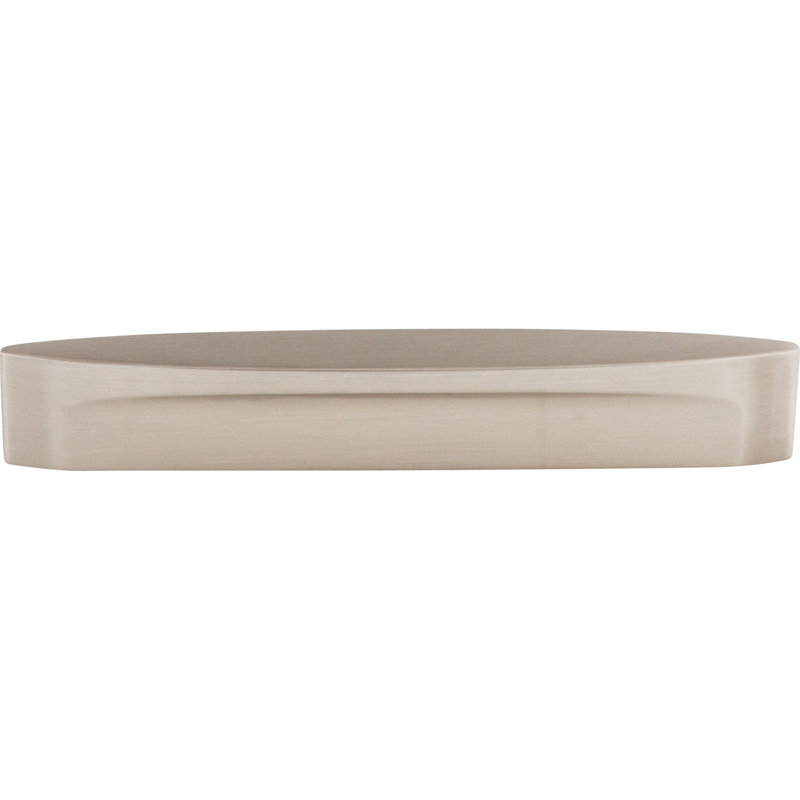 Oval Long Slot 5" Center to Center Bar pull, Brushed Satin Nickel
