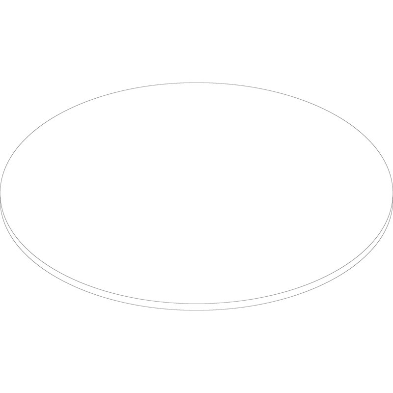Plateau de table en stratifié Essentials Series, 3" H x 47" L x 47" D