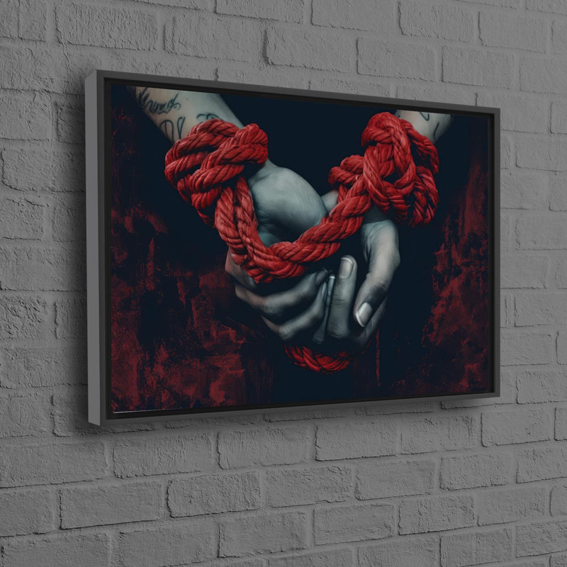 Print on Canvas, 70 cm H x 100 cm W, Black Floater Framed