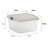 Wham Clip 5x 9L Square Plastic Storage Boxes with Secure Clip Lock Lids. L:29 x W:29 x H:15.5cm Clear/Green Milieu/Stone-107097844