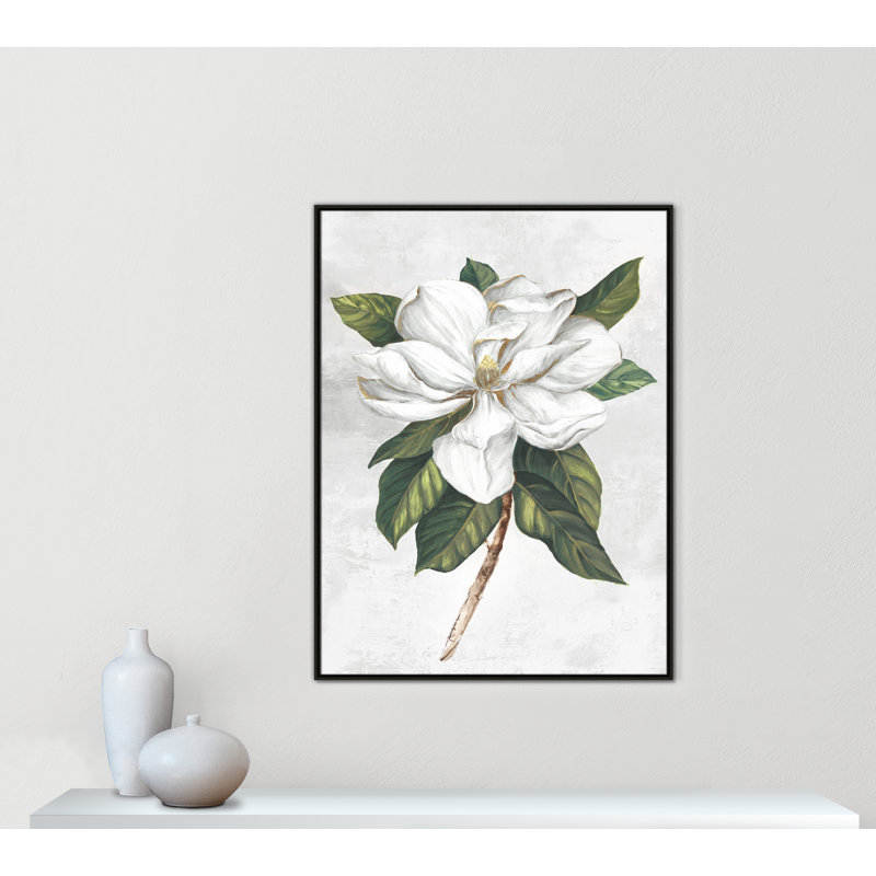 «Pearly Beauty I Print» par Eva Watts, Toile avec cadre, L 37,5 po x H 49,5 po, Espresso Floater