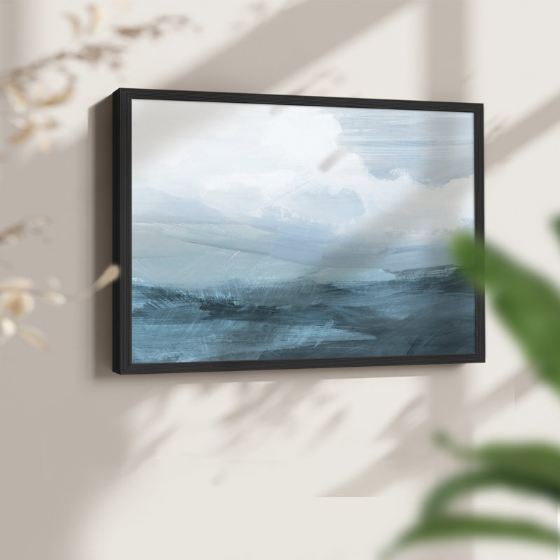 Azure Rising IV -Framed Print - Restickable, 22" H x 28" W, Black