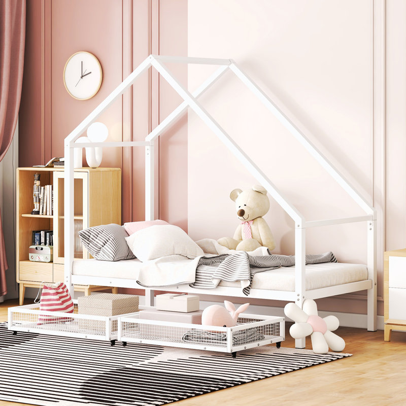 Base de lit 73,23 po Shanell, Blanc