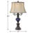 Fanale Blue Marble 31" Gunmetal with Blue Marble Table Lamp with USB Port