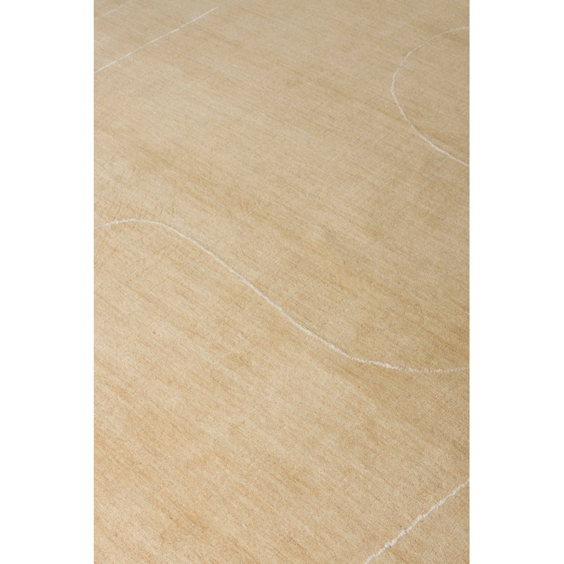Rug Abstract Area Rug in Beige, Rectangle 5'3" x 7'7"