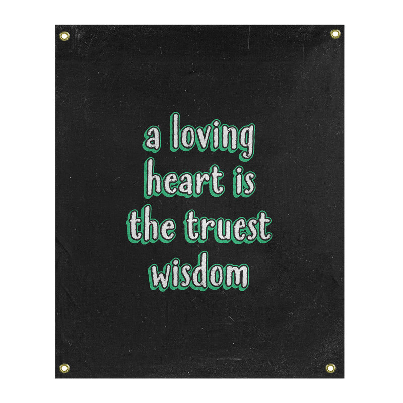 Tapisserie en polyester avec citation en polyester, H 36 po x l 26 po, Vert
