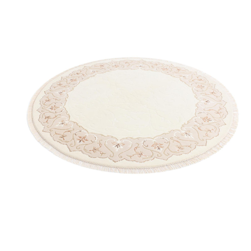 Tapis rond beige clair Osborne
