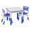 Table d'activités carrée effaçable à sec avec deux chaises ECR4Kids, mobilier pour enfants, 3 pièces