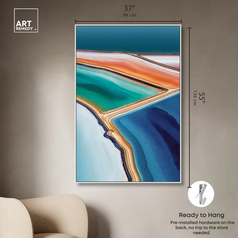Reproduction d'art sur toile, "chromatique" par Art Remedy, H 15 po x l 10 po, Cadre doré