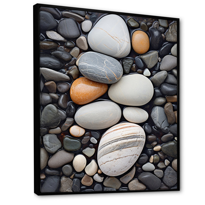 Lindsie Beach Photo Harmonious Balance IV sur toile, H 32 po x l 16 po x P 1 po, Cadre flottant noir