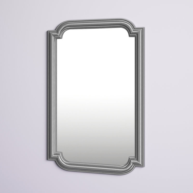 Antiqua Wood Mirror, 35.87" x 24", Silver