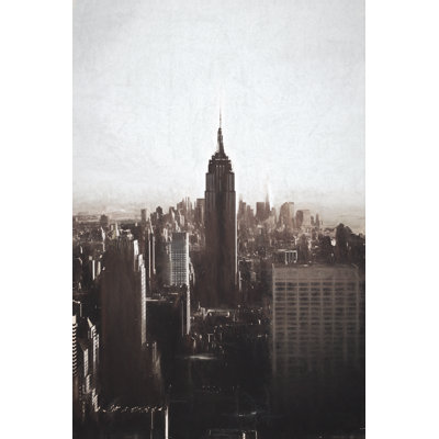 Charcoal New York - Wrapped Canvas Print