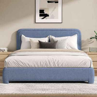Bensu Boucle Upholstered Platform Bed
