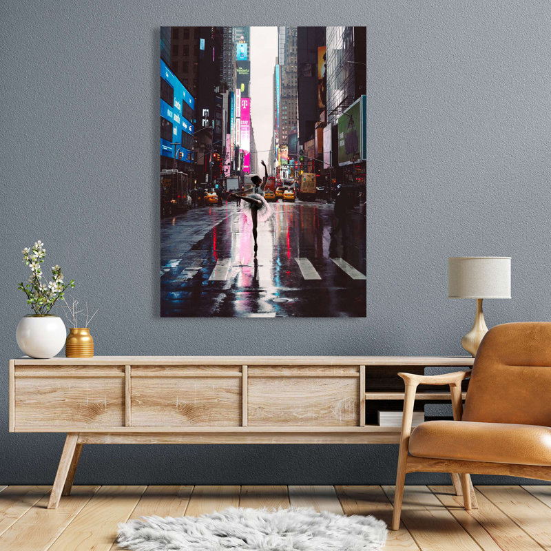 Manhattan Ballet II 1 Piece Wrapped Canvas Wall Art, 100cm H x 70cm W x 4cm D