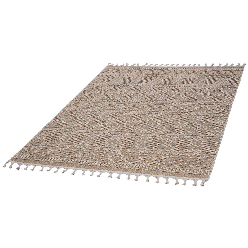 Collection Geometric Indoor/Outdoor Area Rug, Mocha, Rectangle 7'9" x 10'