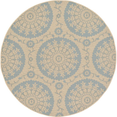 Outdoor Veranda Area Rug Misty Color