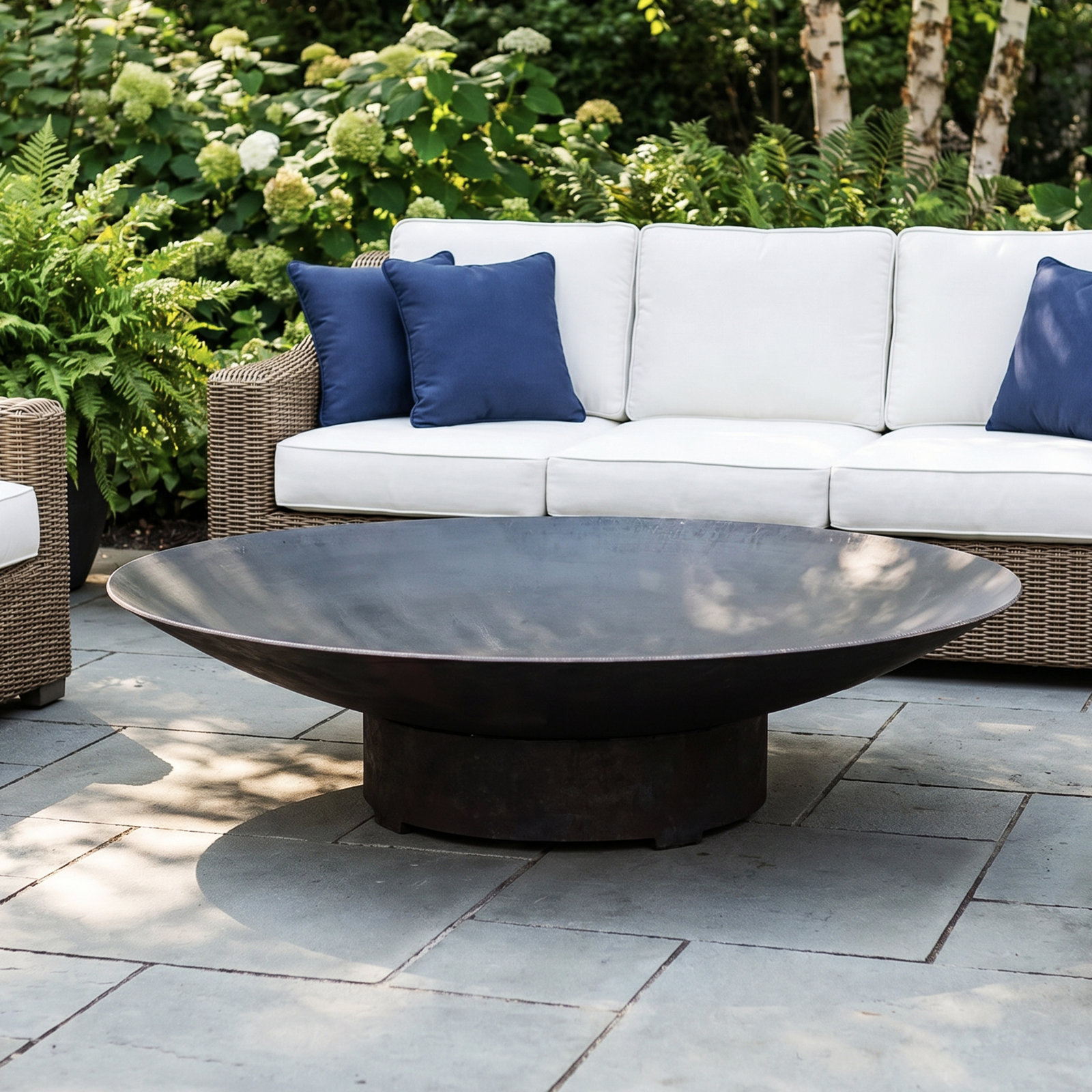 Hartlepool Outdoor Fire Pit, 12" H x 48" W x 48" D