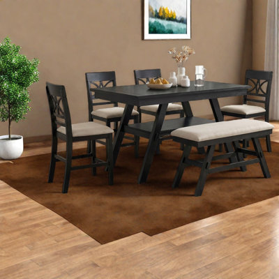 Pièces ensembles de tables de salle à manger (doivent inclure à la fois la table et la chaise) avec rangement, ensemble de cuisine de ferme en bois