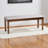 Gethyn Grey Fabric Upholstered Bench With Walnut Brown Finished Wood, 18.9'' H X 47.8'' W X 16.1'' D-688289323-688289318