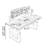Gray Rectangular Sintered Stone Standing desk-832799909