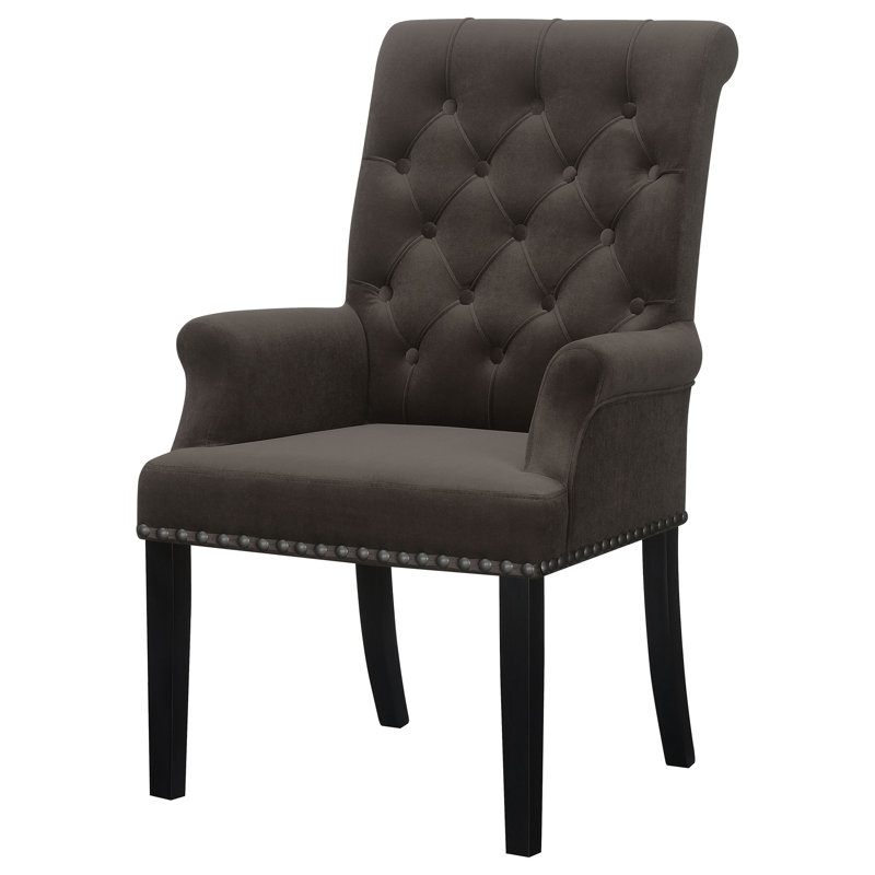 Chaise de salle à manger rembourrée Norwich, Brun