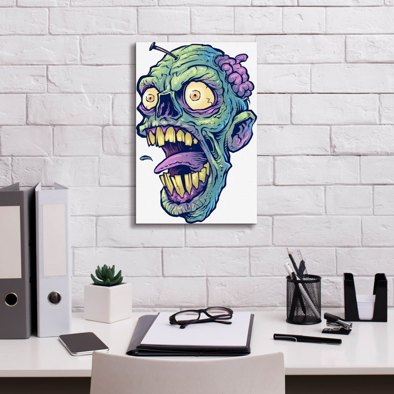 Makhzane " Zombie Pattern Head 03 ", 18" H x 12" W x 0.75" D
