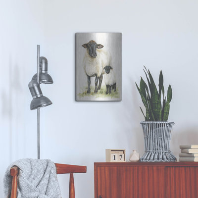 Art mural en métal «Sheep» par Leslie Trimbach, 12 po x 16 po