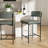 Modern Metal Frame Upholstered Faux Leather Dining Chair With Comfort Backrest-1419455416