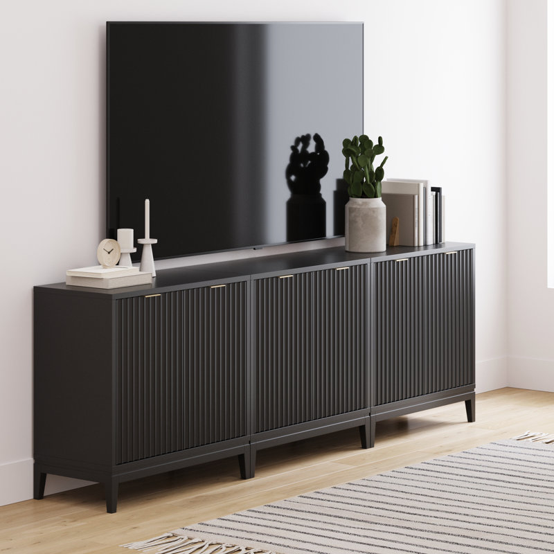 Ensemble de meuble télé ou meuble télé Coggins, Chêne noir