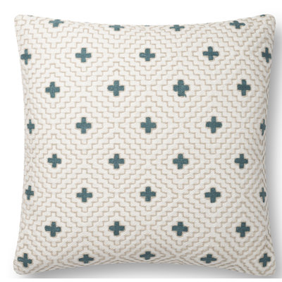 Chesterle Embroidered Cotton Throw Pillow