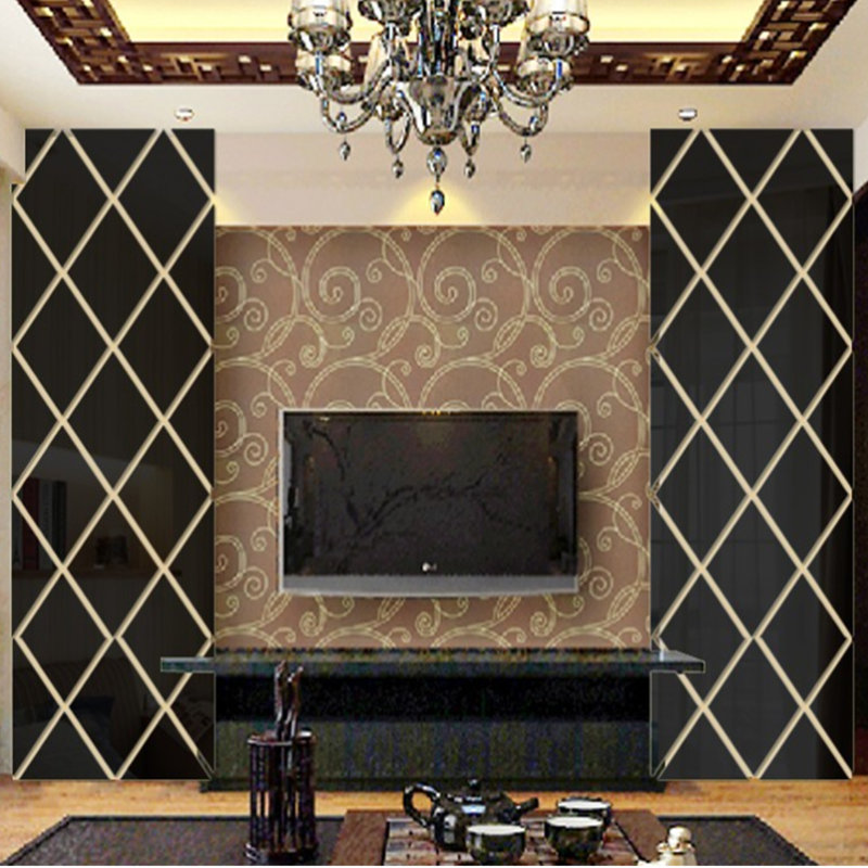 Abstract Non-Wall Damaging Wall Decal, Black