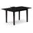 5 Piece Kitchen Table Set for 4 Includes a Rectangle Dining Table with Butterfly Leaf and 4 Dining Room Chairs, Black-681675387-681675385-681675386