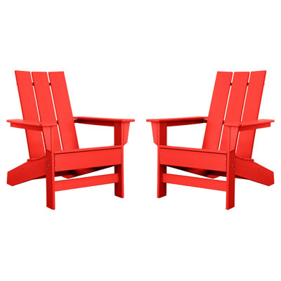 Ensemble de 2 chaises Adirondack en PEHD toutes saisons Ratcliff