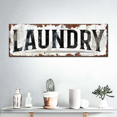 " Rusty Laundry Sign Canvas Print "