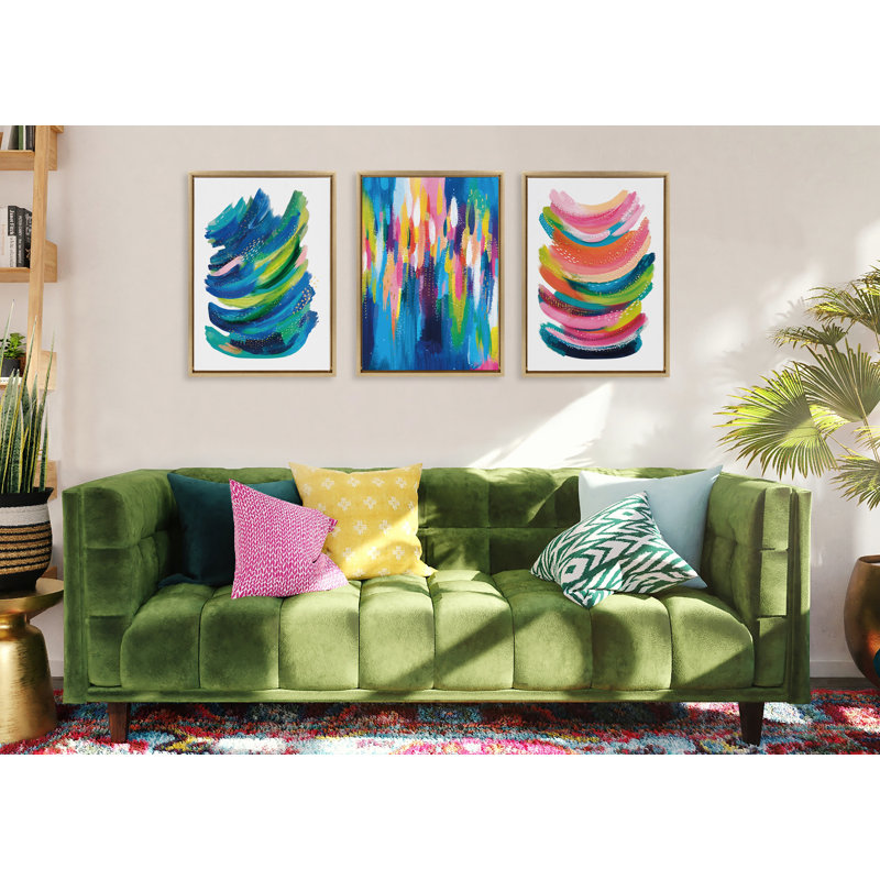 «Bright Abstract 2» par Jessi Raulet de Ettavee, reproduction d'art sur toile encadrée, L 24 po x H 18 po