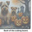Norfolk Terrier Spooky Halloween Glass Cutting Board Large
