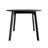 5-Piece Dining Set With Black Round Table And Grey Upholstered Wave Horizontal Slat Back Chairs-676788706