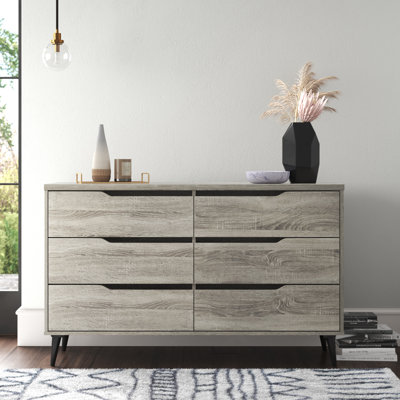 Weigel 6 Drawer 58" W Double Dresser