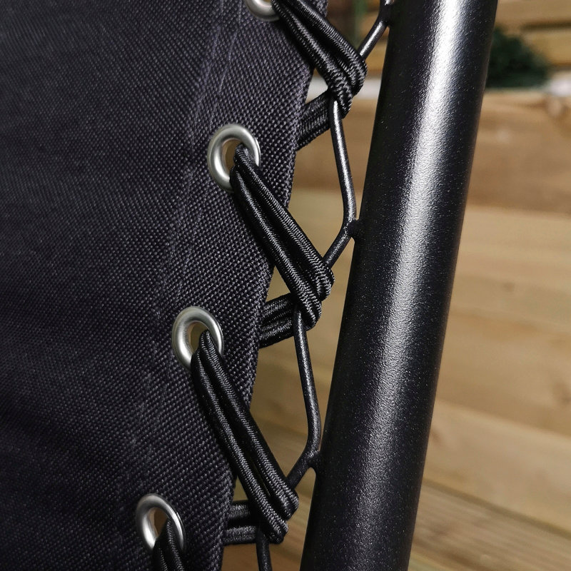 Samuel Alexander Metal Outdoor Lounge Chair, Black