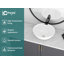Lavabo vasque de salle de bain en argile réfractaire blanc pur 16 po Lofeyo