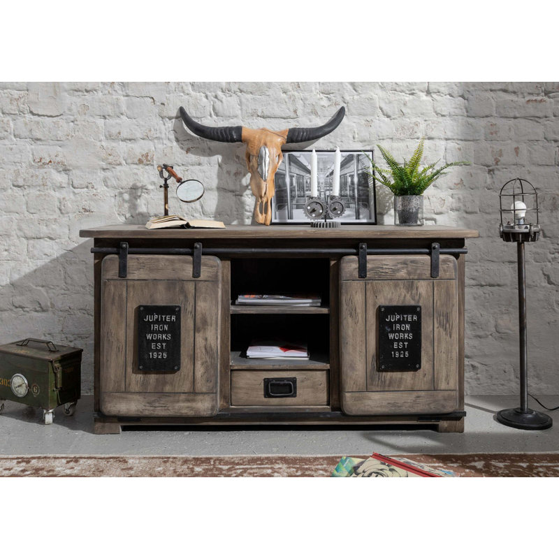Railway 128cm Sideboard, Grey