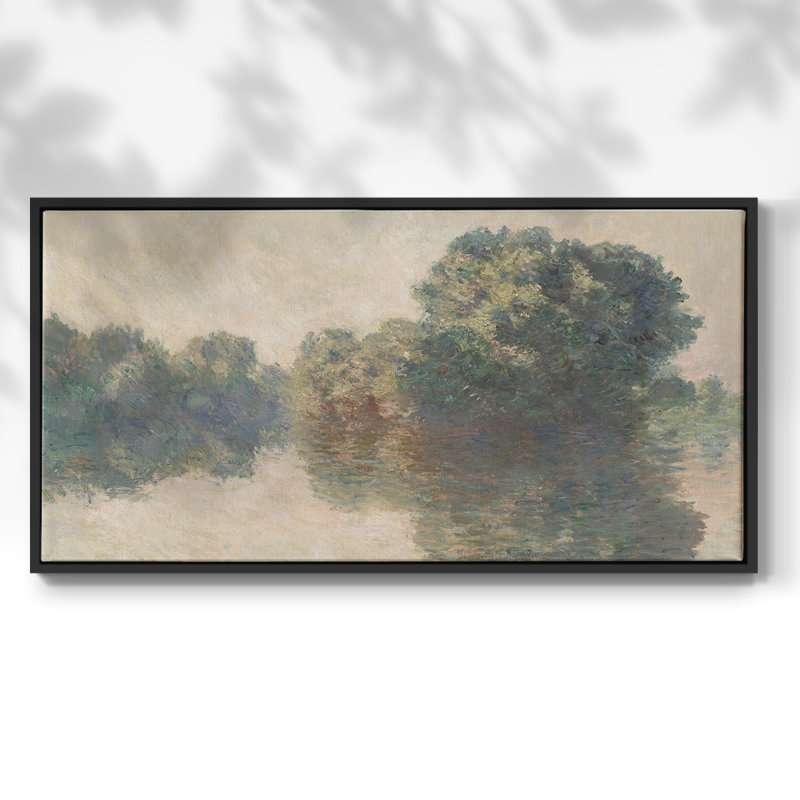 Série paysage - D III - Toile tendue avec châssis encadré - Prêt à être accroché, H 25 po x l 49 po, Noir