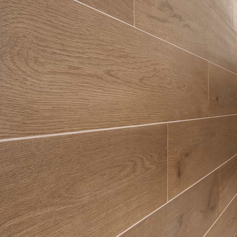 Oaktree 8x48 Wood Look Matte Porcelain Tile, Browned Oak