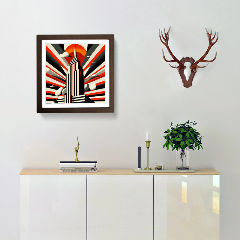 Single Picture Frame Print on Wood, Walnut