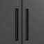 Armoire de rangement en métal 71 po H, armoire verrouillable en acier à outils noir avec portes et 4 tablettes, grands classeurs pour systèmes de rangement de garage-461716587