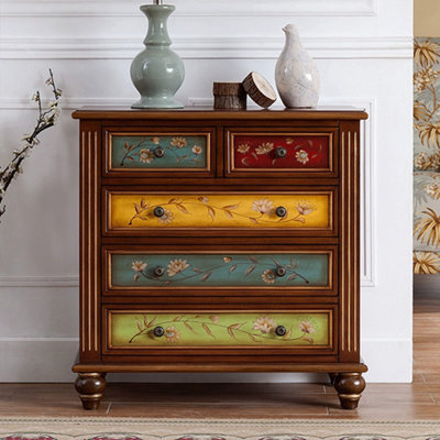 Picture Color Solid Wood Accent Cabinet