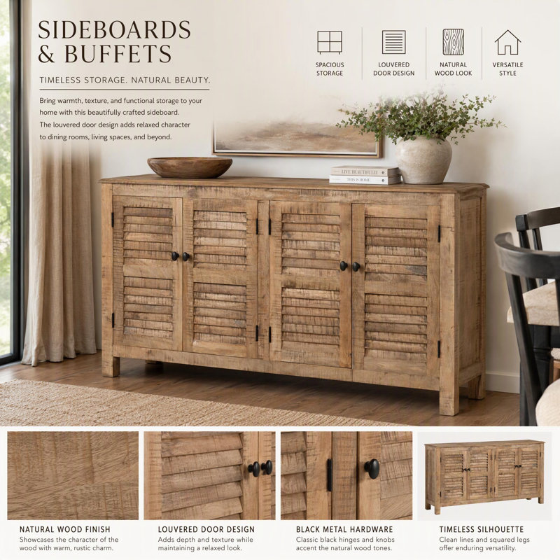 67 in. W Solid Wood Credenza
