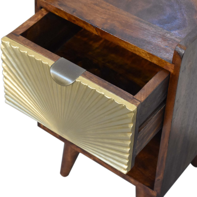 Arredondo 30cm W Solid Wood Bedside Table