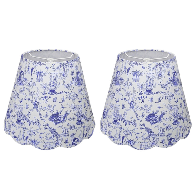 Abat-jour empire en tissu 10 "H